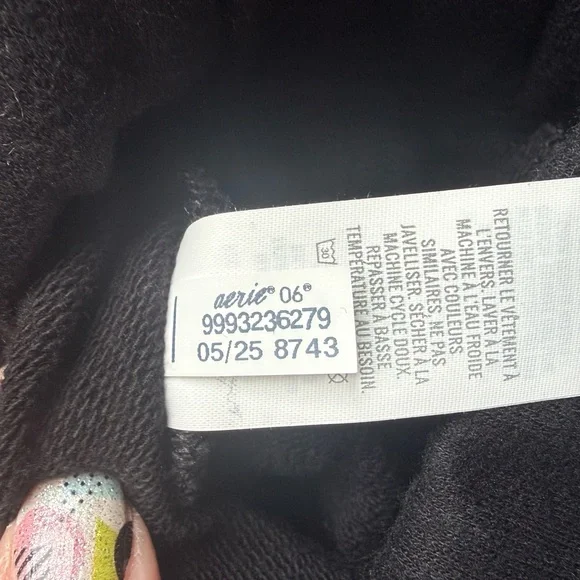 Aerie Black Sweatpants XS NWOT - Picture 9 of 10